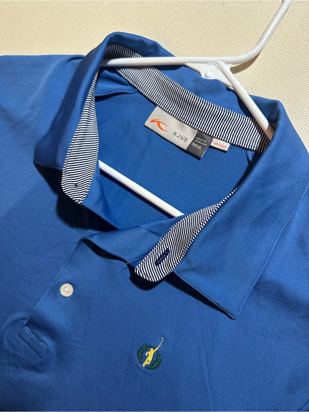 Men’s KJUS Blue Golf Polo Shirt x The Bear’s Club Jupiter